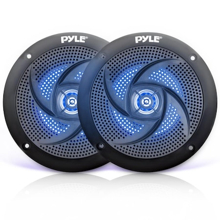 Pyle 4" Marine Speaker Pair Led Lights, PLMRS43BL.5 PLMRS43BL.5